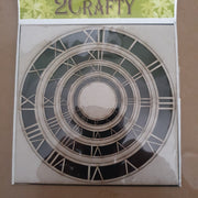 2CRAFTY Chip Board - 6in Clock Face Frames 660025